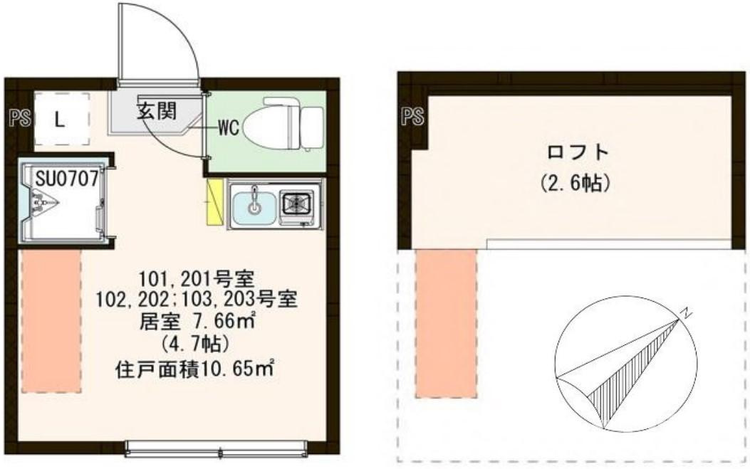 豊島区南長崎５丁目のアパートの間取り