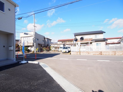 【前面道路含む現地写真】 | Cradle garden　桑折町第１　１号棟