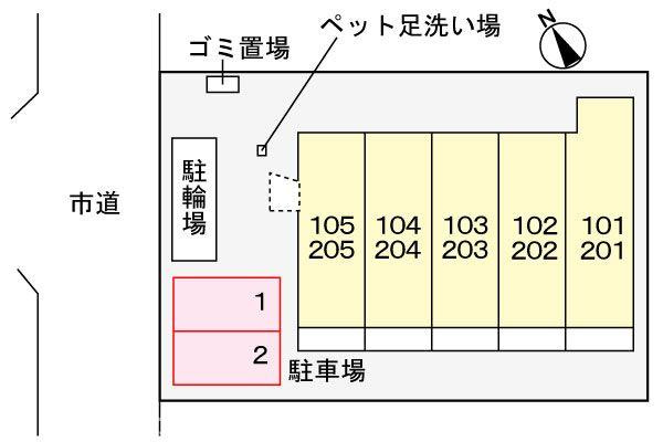 クレセールの駐車場