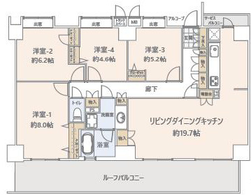 クレッセント蒲田Ⅲの間取り