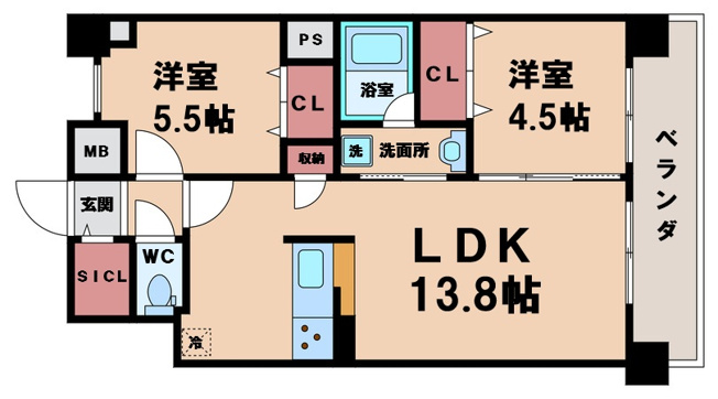 【間取り】 | セイワパレス美章園駅前