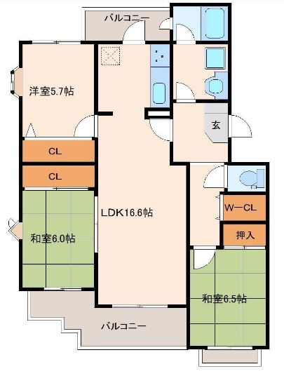レジデンシャルウエストサイドの間取り