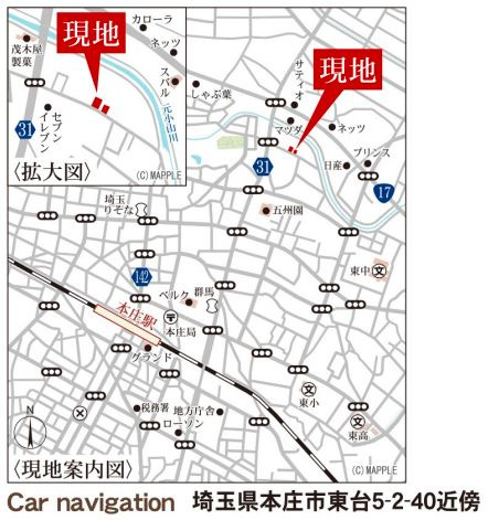リーブルガーデン．S　本庄東台　の地図|現地案内図
