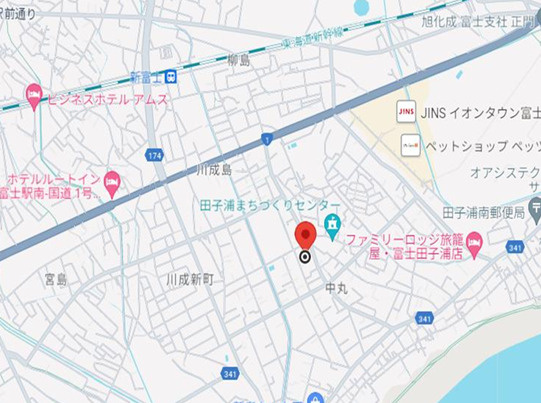 富士市中丸の一棟マンションの地図