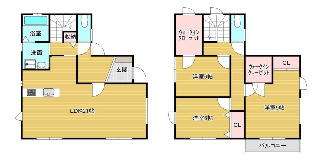 御池台一戸建ての間取り