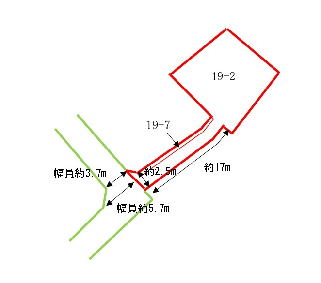 稲熊町字四丁目　住宅用土地の土地図