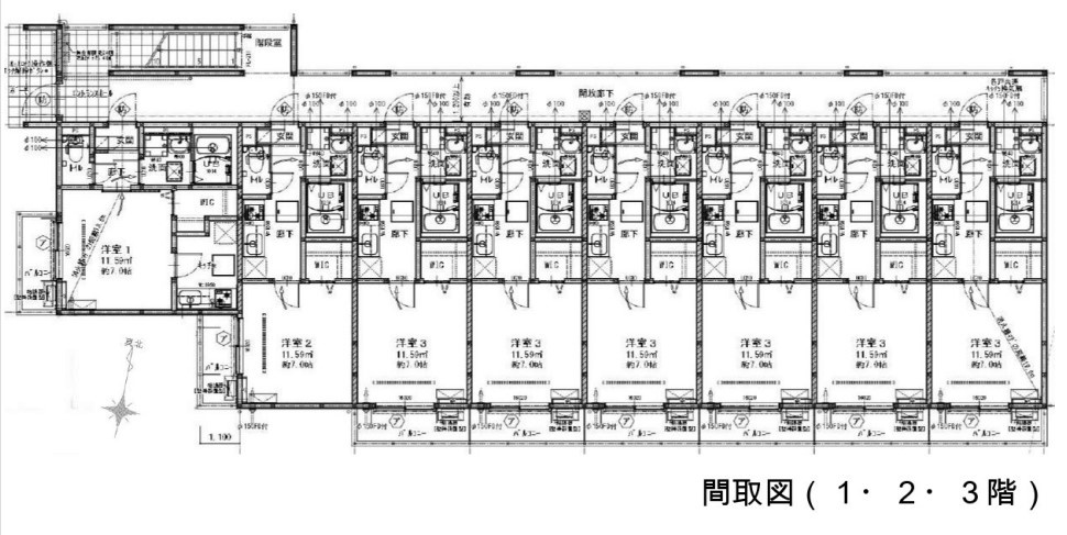 【八王子市　収益物件】八王子市　子安町　一棟アパートの間取り|７帖以上　１Kの間取りです。八王子市子安町　投資・収益物件