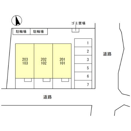 ラヴィーベール江井島の区画図
