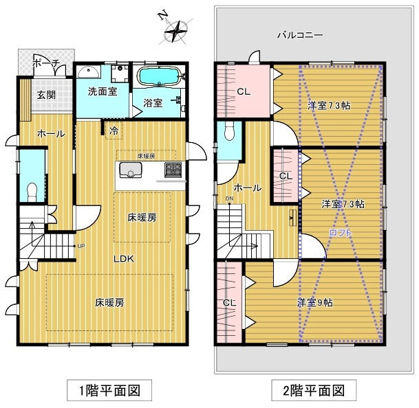 　☆西尾町中古戸建　(３ＬＤＫ　ロフト付き）☆の間取り