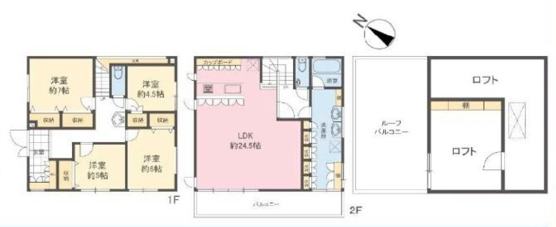 オーシャンビュー！材木座の高台にあるリフォーム済み海近住宅の間取り