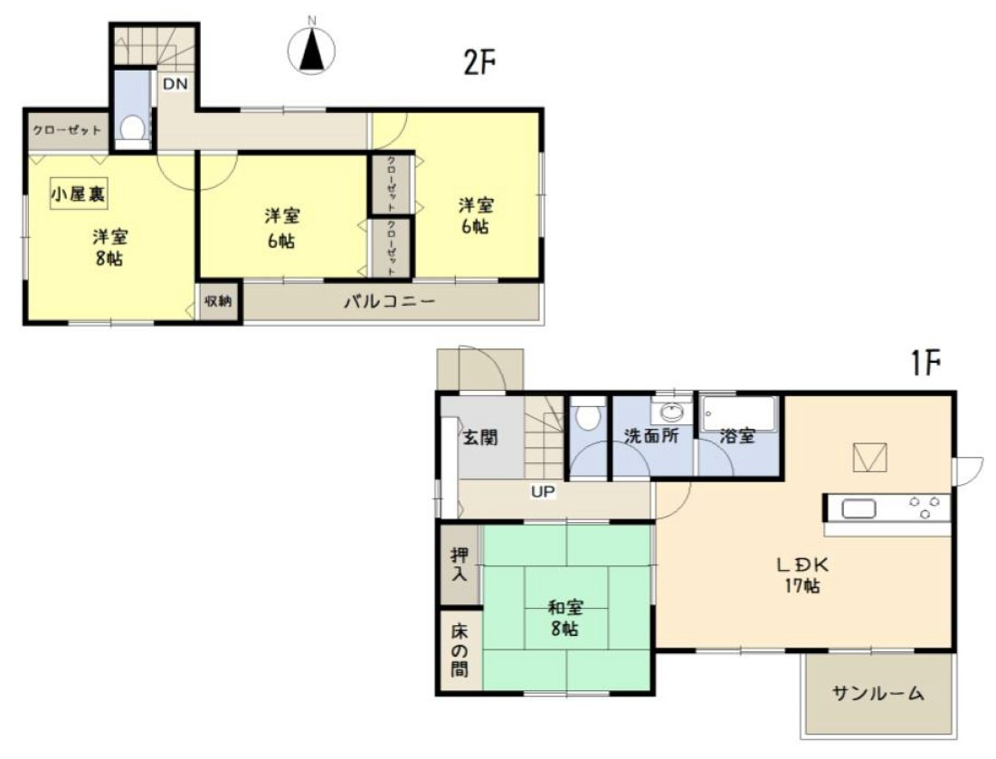 【中古戸建】加須市上樋遣川の間取り|■間取り図｜敷地面積：300.08（約90.77坪）　建物面積：105.3（約31.85坪）