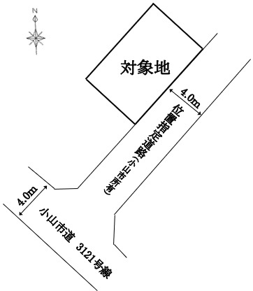小山市間々田の区画図