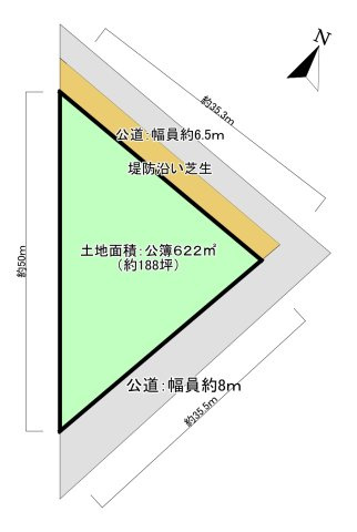 【土地図】 | 各務原市川島小網町売土地 | 土地面積約１８８坪と広々としており、建築時の選択肢も広がります。