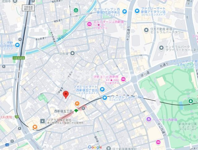 ドマーニ　西新宿の地図