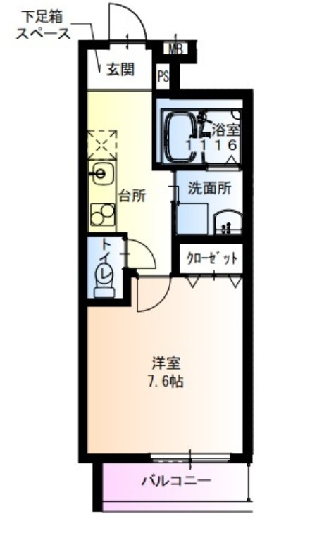 フジパレス俊徳道ウエストの間取り