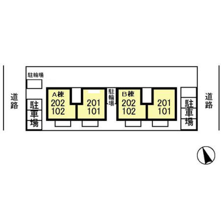 マサーレ・オガワ Ｂ棟の区画図