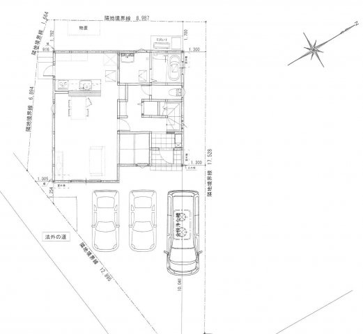☆選べる家具プレゼント☆平井町　中古戸建の区画図