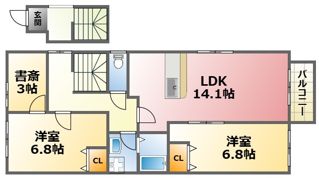 ベラージュ二番町の間取り