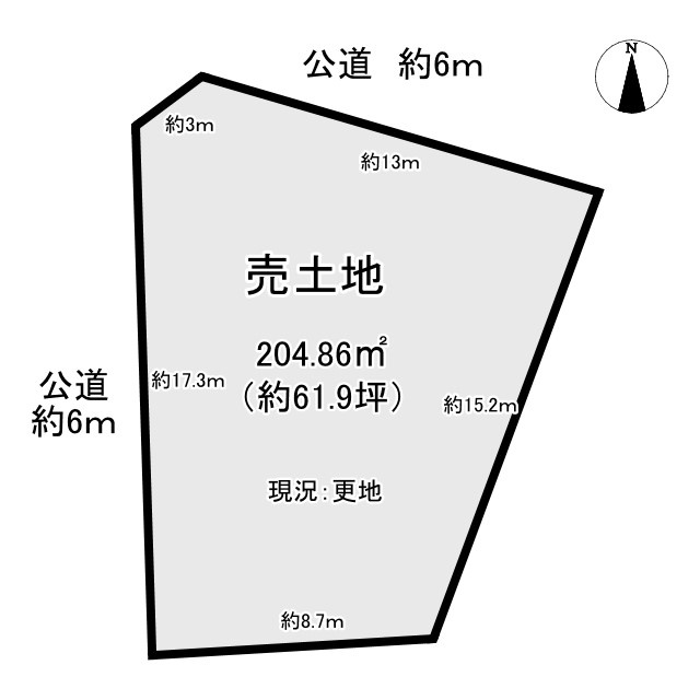 長久手市西浦の土地図