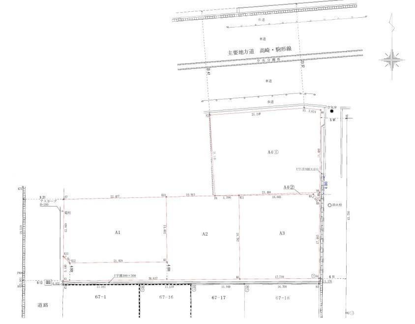 コンフォートヒルズ前橋宮地町１期２号地の区画図