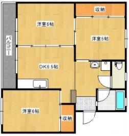 グレースタカツキ　2号棟の間取り