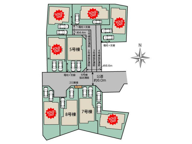ブルーミングガーデン　我孫子市下ケ戸９棟／１期８号棟のその他|我孫子市下ケ戸9棟区画図