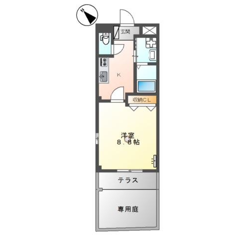 スカイハイム桜Ⅱの間取り