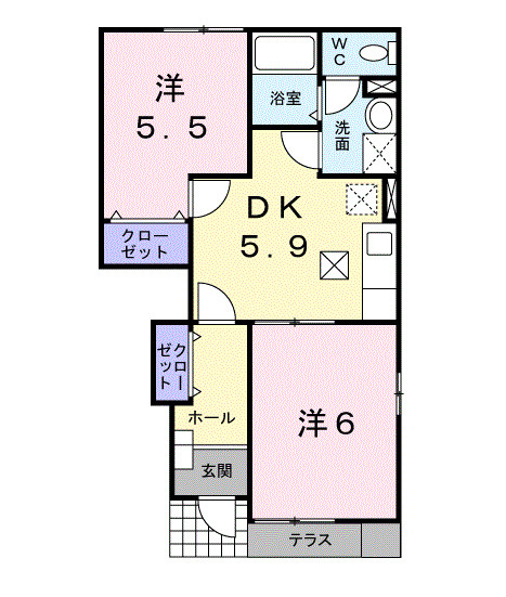 ソレアードエムＡの間取り