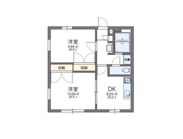 レオパレスしおかぜⅡの間取り