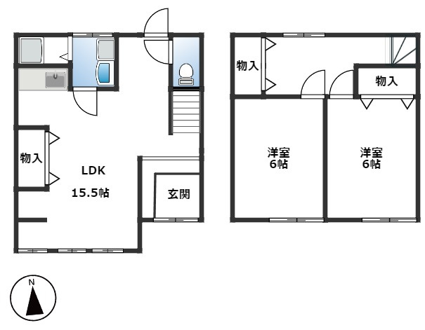 岩倉三宅町 中古戸建の間取り