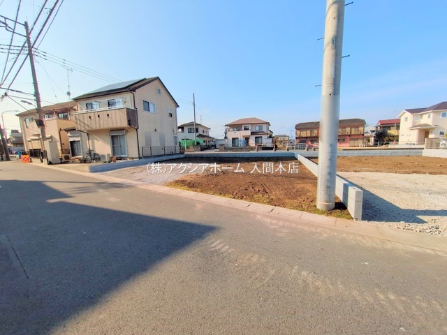 入間市扇台6丁目・全2棟　新築一戸建　1号棟　の外観|建築中写真(2025年1月23日撮影)