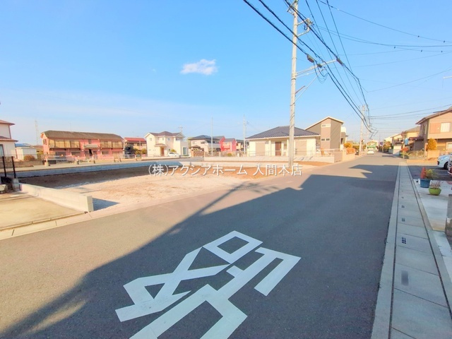 入間市扇台6丁目・全2棟　新築一戸建　1号棟　の前面道路含む現地写真|2025年1月23日撮影