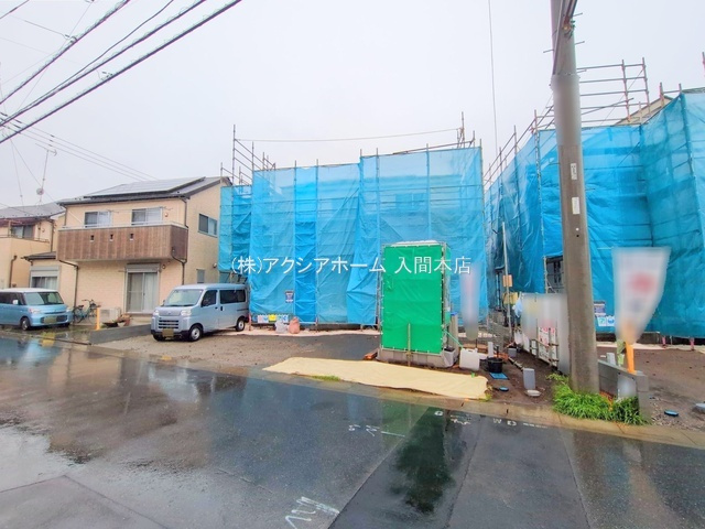 入間市扇台6丁目・全2棟　新築一戸建　1号棟　の外観|【1号棟】建築中現地写真(2025年4月1日撮影)