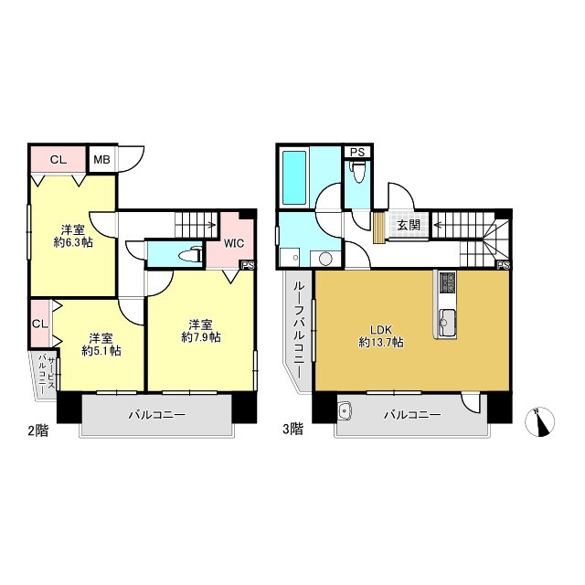 パレ宝塚グリーンコートの間取り