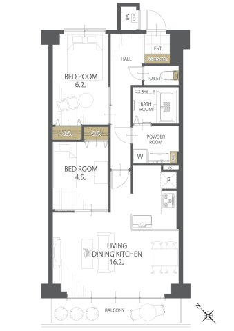 【間取り】信開ガーデンコート高岡1番館 