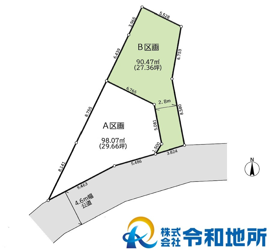 売地　茅ヶ崎市甘沼の土地図