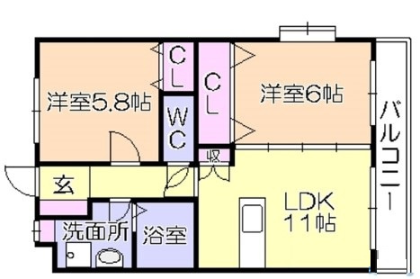 Dearcortkawanamiの間取り