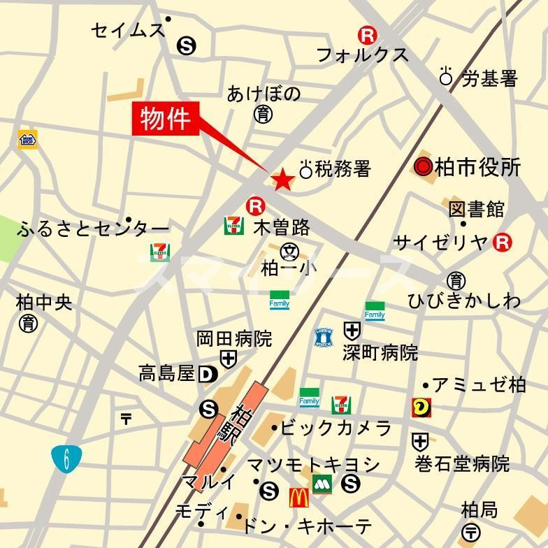パークホームズ柏あけぼの二丁目の地図