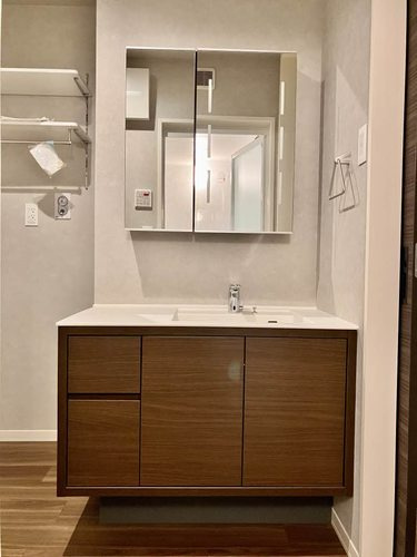 熊本市中央区本荘５丁目の賃貸マンションの独立洗面台