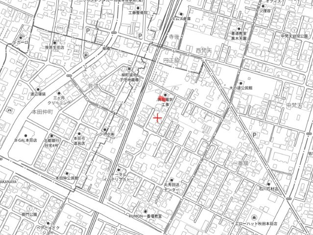 【売地】由利本荘二番堰の地図