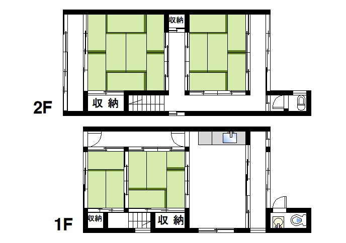 瓦町店舗の間取り