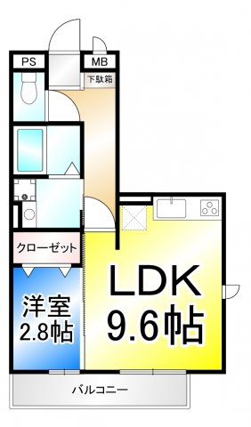 イナダ　バイシュラインの間取り