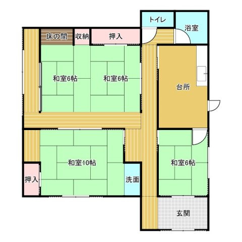クラブつき！　那須塩原市　中古戸建の間取り