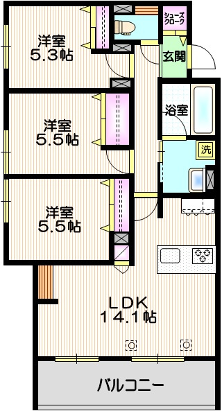 シエロ　アズールの間取り