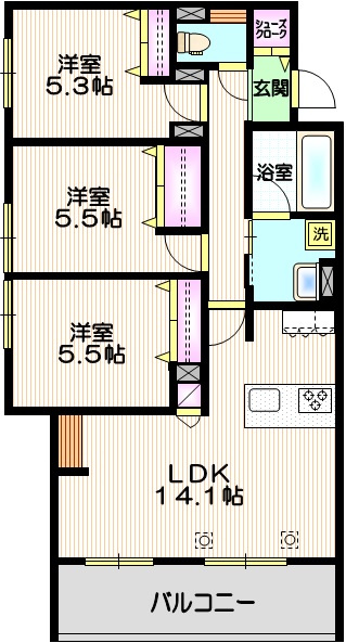 シエロ　アズールの間取り