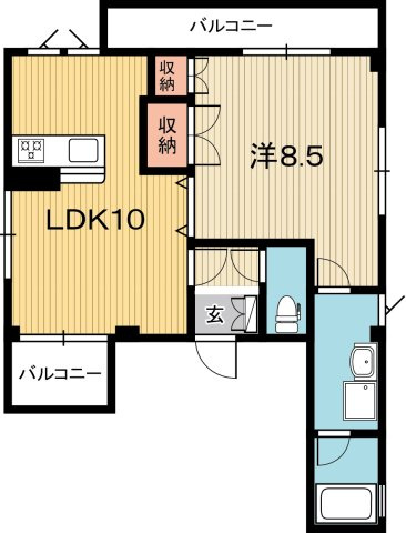 リバーサイド唐人の間取り