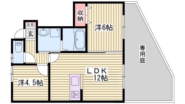 セントラルグレイス　C棟の間取り