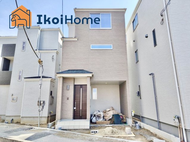 明石市東藤江2丁目　新築戸建　C号棟の外観|内部完成！西明石駅まで徒歩約12分！藤江小学校までは徒歩3分！通学路は歩道橋が有り安心です。