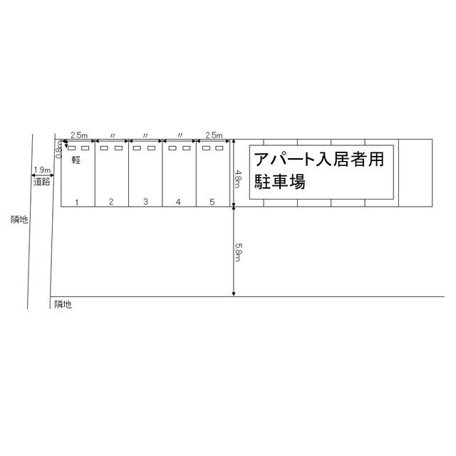 岐阜市鏡島西３丁目の駐車場の間取り