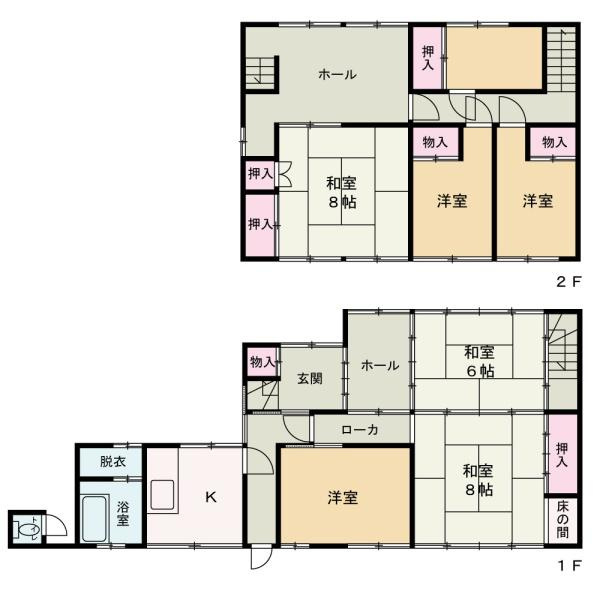 海南市黒江の中古一戸建の間取り